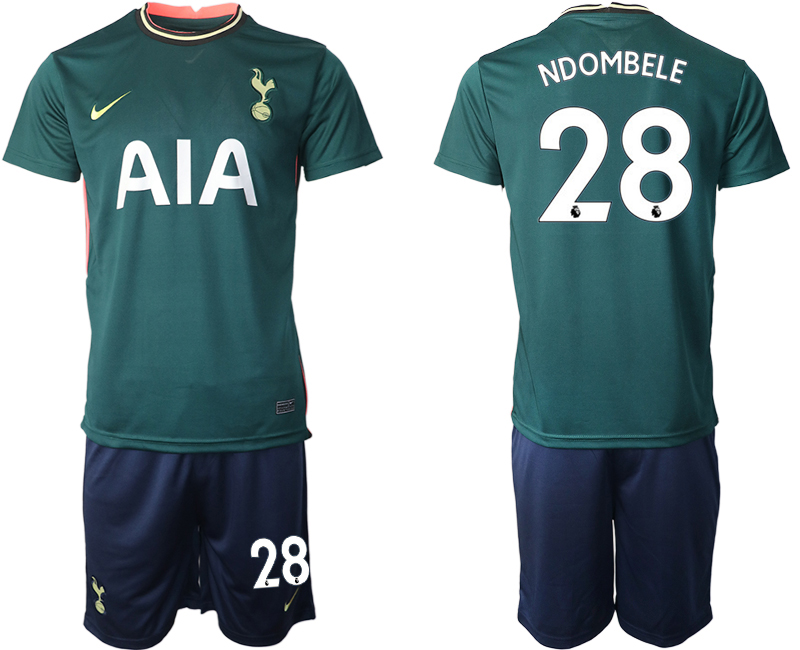 Men 2020-2021 club Tottenham away #28 green Soccer Jerseys
